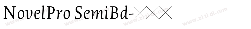 NovelPro SemiBd字体转换